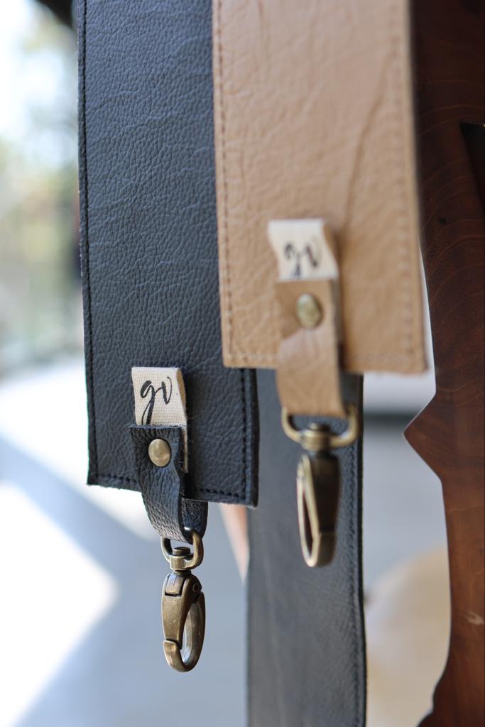 Flat Real Leather Bag Strap