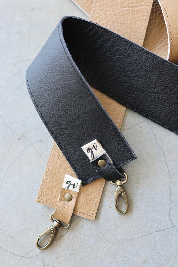 Flat Real Leather Bag Strap